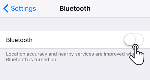 How to enable the Bluetooth in an Apple device
