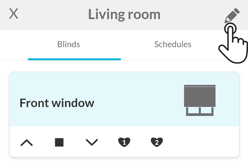User taps on the pencil icon on the upper right corner of the page